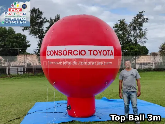 Balão top ball inflável promocional consórcio Toyota
