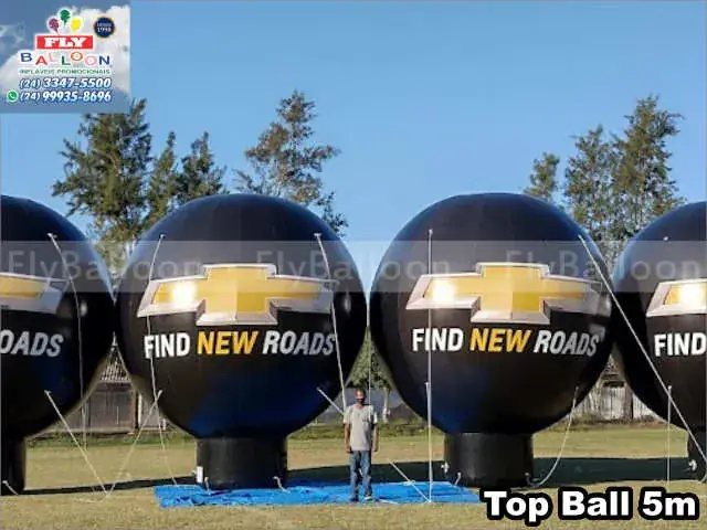 Balões infláveis promocionais top ball Chevrolet Find New Roads