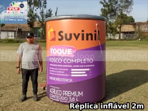 lata inflável gigante promocional tinta suvinil toque fosco completo